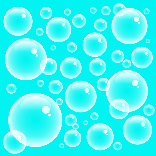 Burbujas sobre fondo azul
. - Foto, Imagen