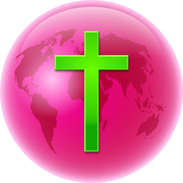 Хрест і рожева земля мир і любов
 - Фото, зображення