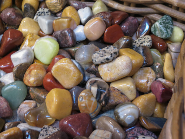 multicoloured semiprecious stones useful as a background - Photo, Image