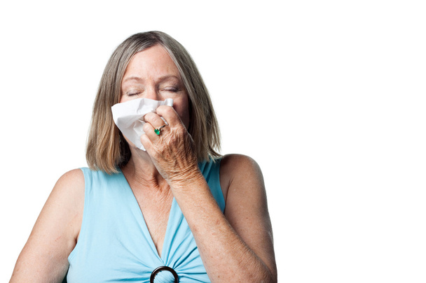 Frau mit Erkältung - Foto, Bild