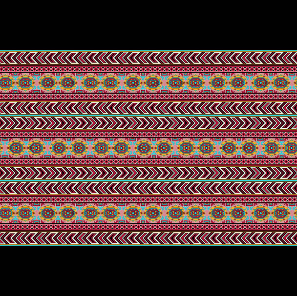 Mooi blauw bloemen naadloos patroon op bruine achtergrond.geometrisch etnisch oosters patroon traditioneel.Azteekse stijl, abstract, illustratie.ontwerp voor textuur, stof, kleding, verpakking, tapijt. - Foto, afbeelding