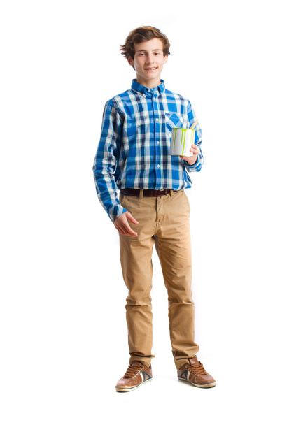 teenager holding a paint can - Fotó, kép