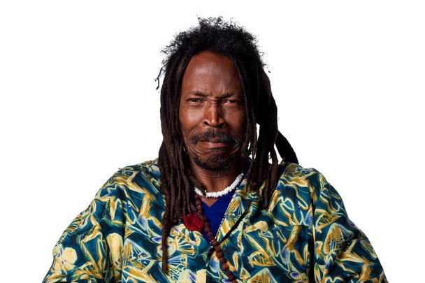 Upset Rastafarian man - Photo, Image