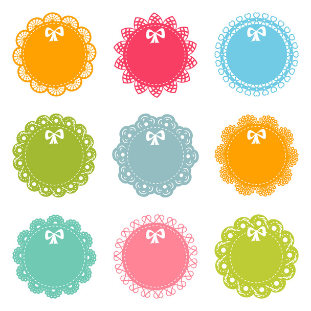 Set of lacy frames - Vector, Image