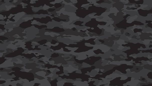 Μαύρο καμουφλάζ. Στρατιωτικό καμουφλάζ. Σχήματα εικονογράφησης 4K UHD - Φωτογραφία, εικόνα