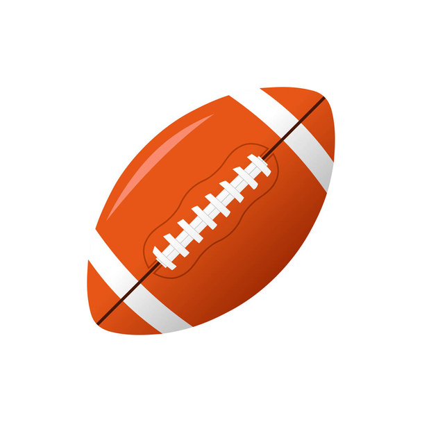 American football ball vector illustration isolated on white background - Vector, Imagen