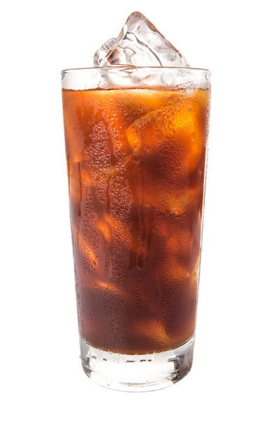 Plain ice coffee over white background - Foto, afbeelding