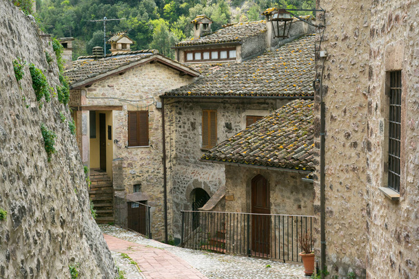 Historic center of Scheggino town in Umbria, Italy - Foto, immagini