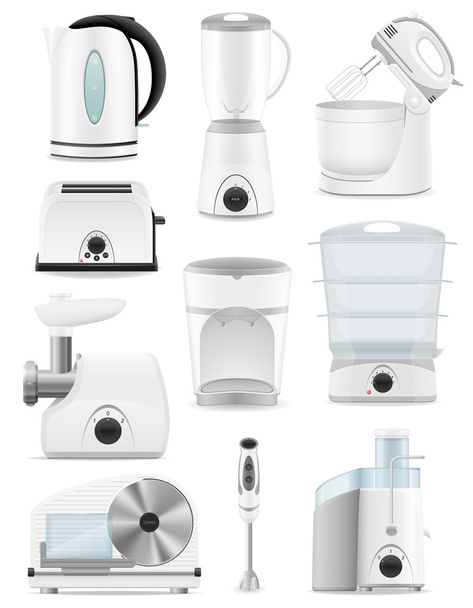set icons electrical appliances for the kitchen vector illustrat - Διάνυσμα, εικόνα