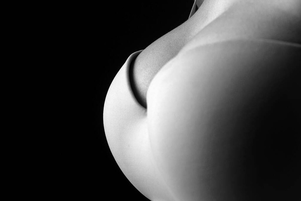 Women sexy body in bra. Breast boobs, woman plastic surgery. Sexy boob. Silicone implants. Breast closeup, biggest boobs - Fotó, kép