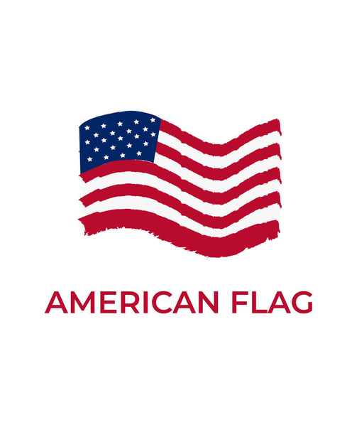 Hyvää itsenäisyyspäivää Amerikan kanssa lippu. - Vektori, kuva