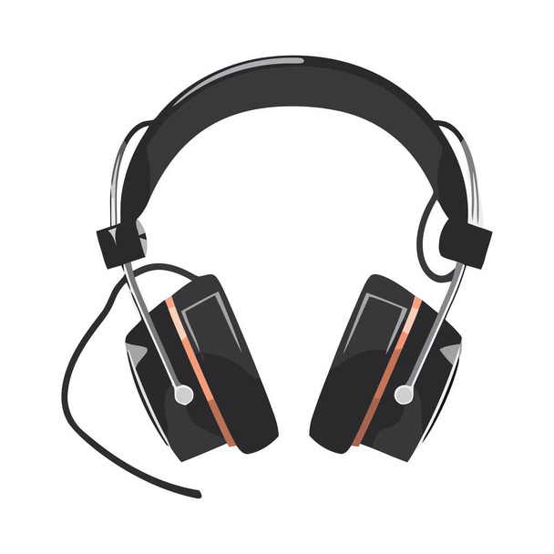 навушники символізують особисту технологію прослуховування ізольовані
 - Вектор, зображення