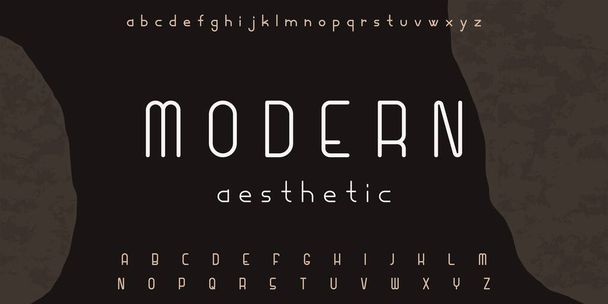 Minimaal lettertype. Moderne abstracte alfabet letters eenvoudige lijn stijl typografische hoofdletters kleine letters lettertype. Vectorontwerp. - Vector, afbeelding