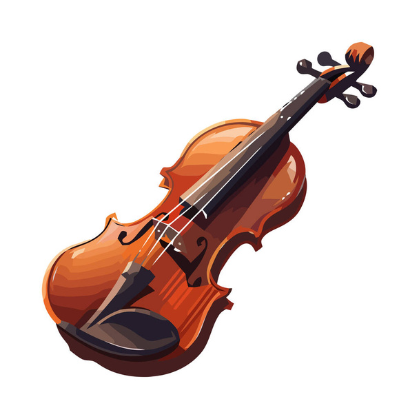 Класичні струнні інструменти в симфонічному оркестрі ізольовані
 - Вектор, зображення