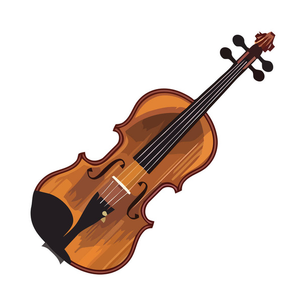 Klasszikus húros hangszerek harmóniában elszigetelt - Vektor, kép