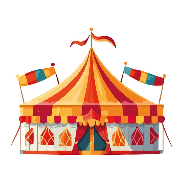 tente de carnaval coloré apporte la joie à la célébration isolée - Vecteur, image