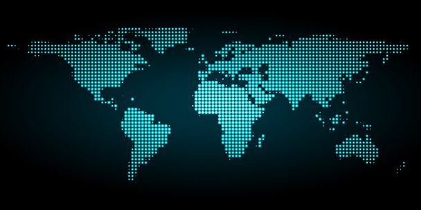 pikselin maailmankartta spot-valot
 - Vektori, kuva