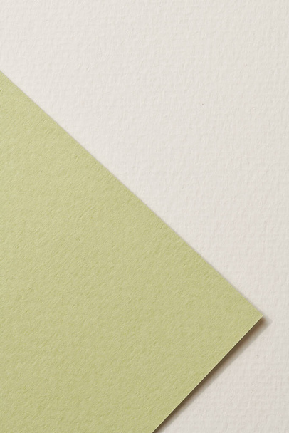 Rough kraft paper background, paper texture white green colors. Mockup with copy space for text - Fotó, kép