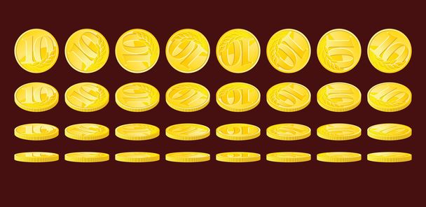 χρυσά νομίσματα - Διάνυσμα, εικόνα