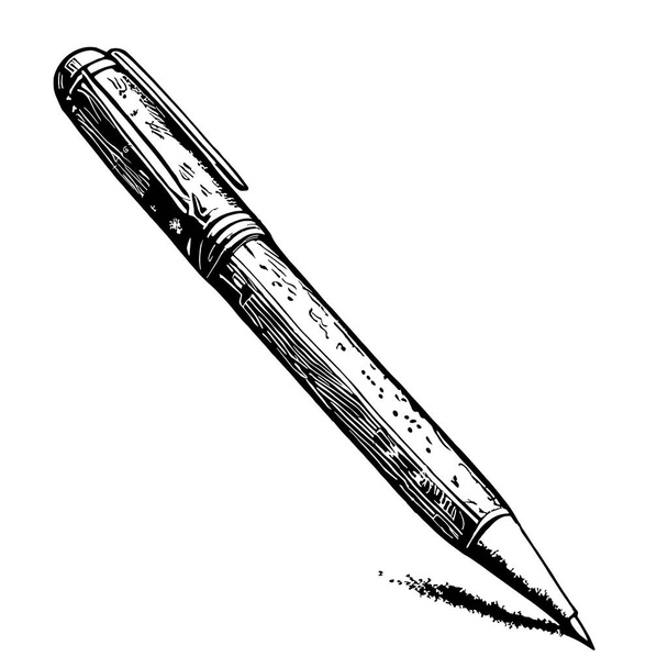 Eskiz çizimi çizilmiş eski kalem el Çizimi Yaz - Vektör, Görsel
