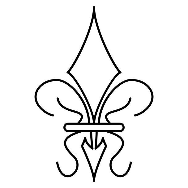 Ícone de símbolo de flor abstrato isolado Ilustração vetorial - Vetor, Imagem