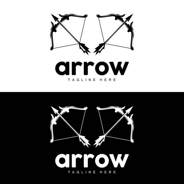 Logo freccia, Freccia arco minimalista Design semplice, Archer Vector, Icona simbolo illustrazione modello - Vettoriali, immagini
