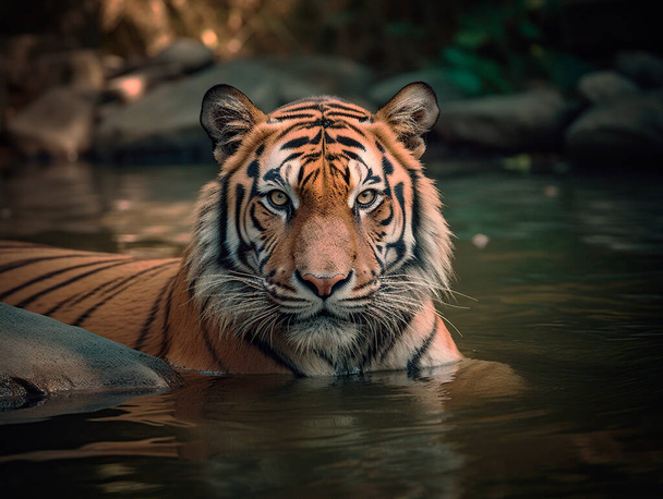 close-up espetacular de um tigre na natureza - Foto, Imagem