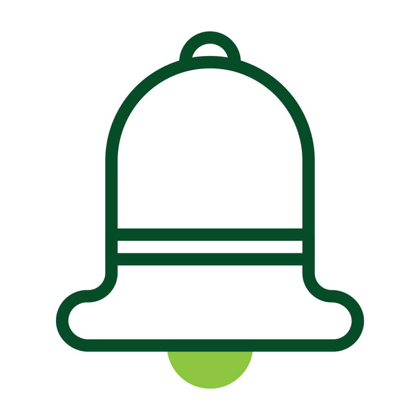 icono de campana duotone color verde Pascua ilustración vector elemento y símbolo perfecto. Signo de icono de la colección moderna para la web. - Vector, Imagen