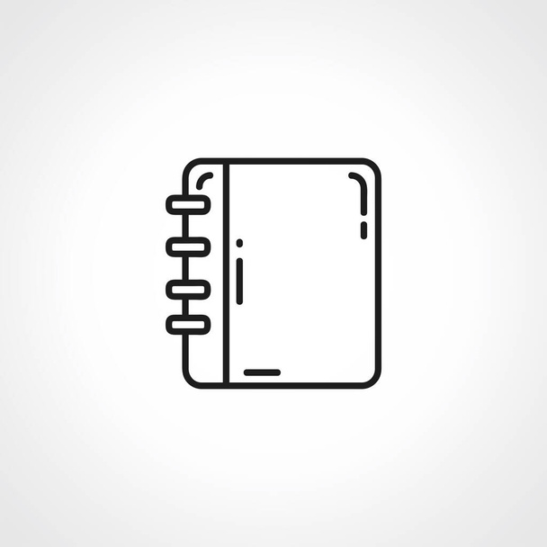 Notebook icon. notepad outline icon - Вектор,изображение