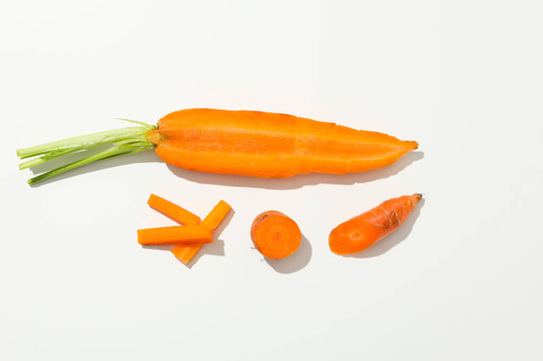Zanahoria fresca, alimentos para la dieta y alimentación saludable - Foto, imagen
