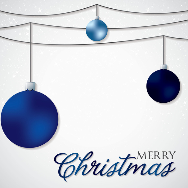 Simple, elegant bauble Christmas card in vector format. - Vector, Image