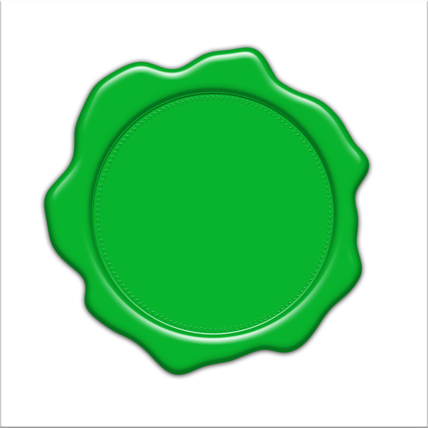 Illustration de sceau de cire verte vierge
 - Photo, image