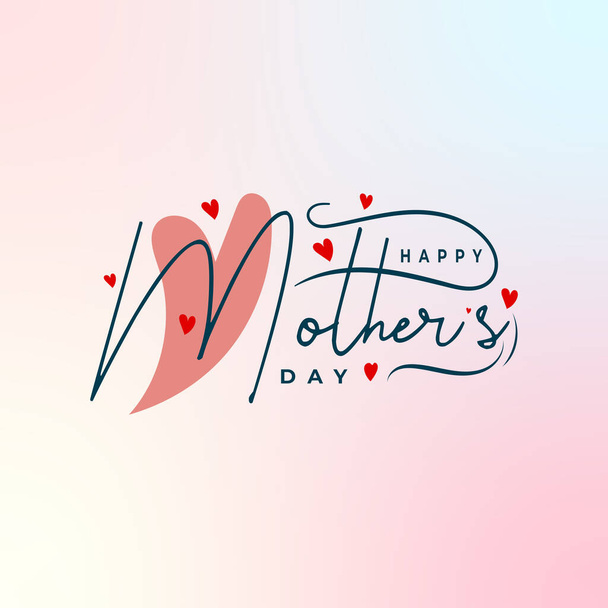 Happy mothers day lettering background - Vektor, obrázek