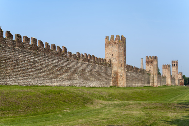 montagnana (padova, veneto, italien) - mittelalterliche Mauern - Foto, Bild
