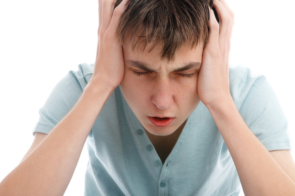 Baş ağrısı migren ağrı angst veya stres - Fotoğraf, Görsel