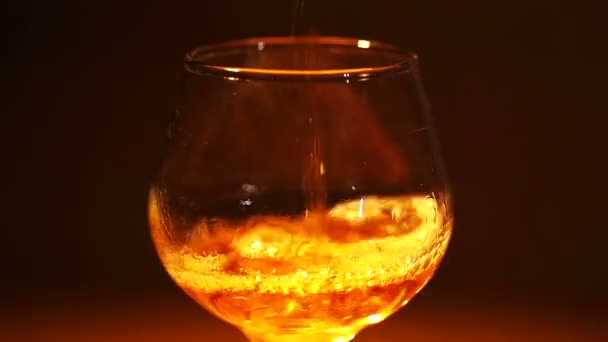 Cognac, brandy is poured - Felvétel, videó
