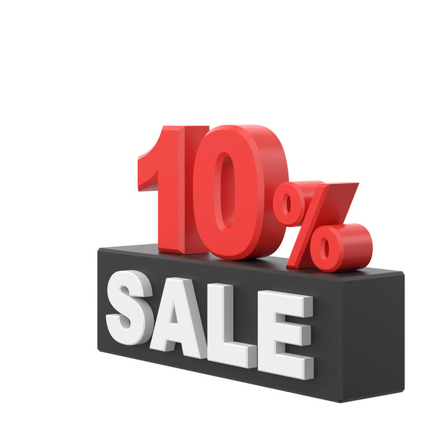 3D ten percent sale. 10% sale. Sale banner decoration. - Photo, Image