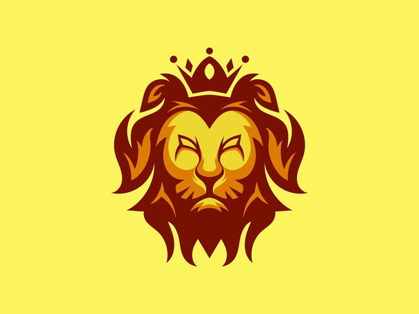 A 3D rendering of an editable lion mascot logo template - Foto, Imagen