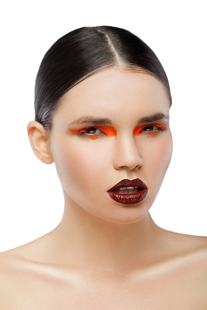 Woman with vibrant makeup - Foto, imagen