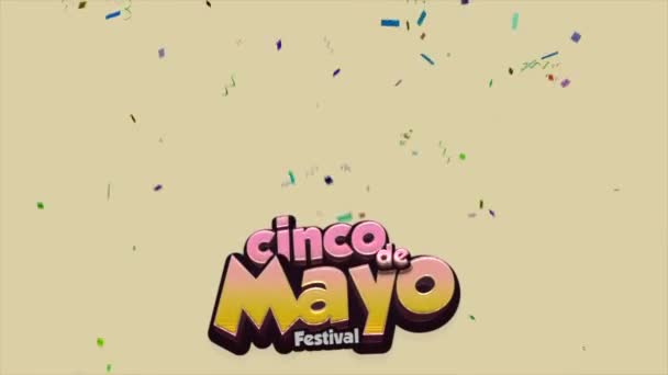 Animation video about cinco de mayo festival with motion blur effect - Footage, Video
