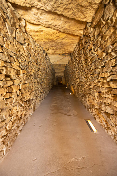 Interior of dolmen de El Romeral, UNESCO site, Antequera, Spain - Фото, зображення