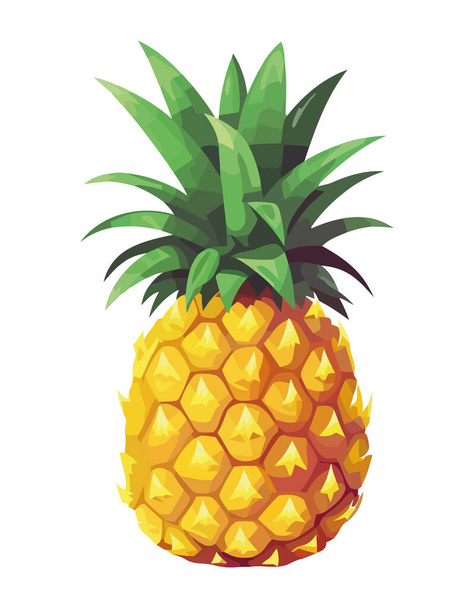 Olgun ananas sağlıklı tropikal atıştırmalıkları sembolize eder. - Vektör, Görsel