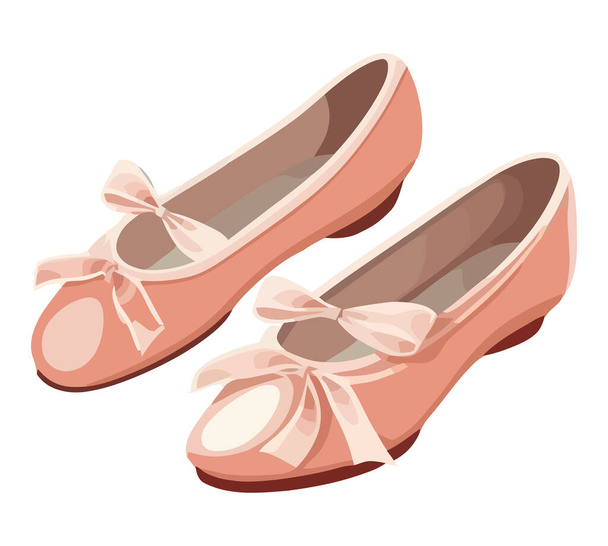 ballet shoes illustration over white - Вектор,изображение
