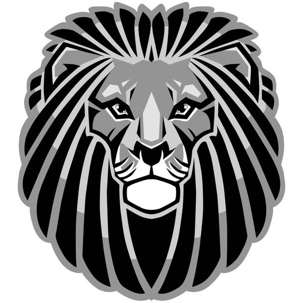lion head with a tiger - Διάνυσμα, εικόνα
