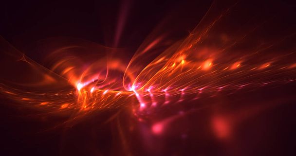 3D rendu abstrait multicolore supernova fond de lumière fractale - Photo, image