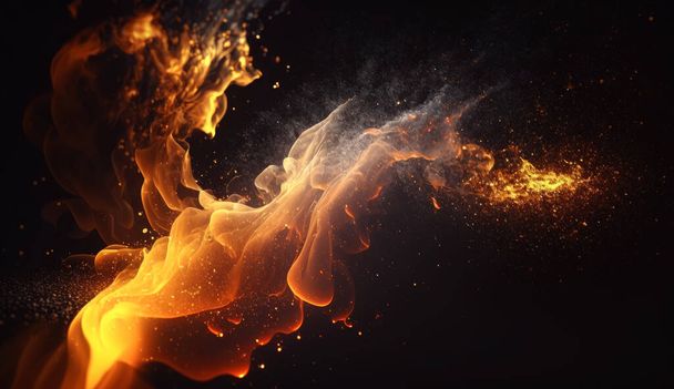 Beautiful fire background, generative ai - Foto, afbeelding