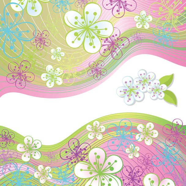 Spring flowers template - Photo, image