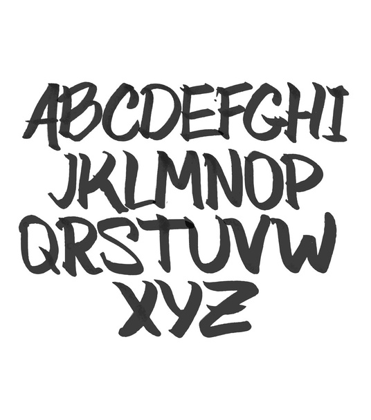 アルファベットの手描き文字 - ベクター画像