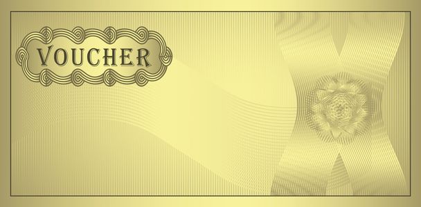 Растрові ваучер золото купон - Фото, зображення