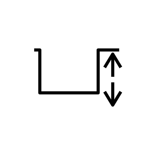 Поднимите или нижней корыте знак знак изолированы на белом фоне. Графический символ современный, простой, векторный, значок для дизайна сайта, мобильного приложения, ui. Векторная миграция - Вектор,изображение